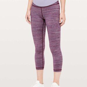 Lululemon Wunder Under Crop (High-Rise) *21" Edged Stripe Jacquard Blueprint Roy